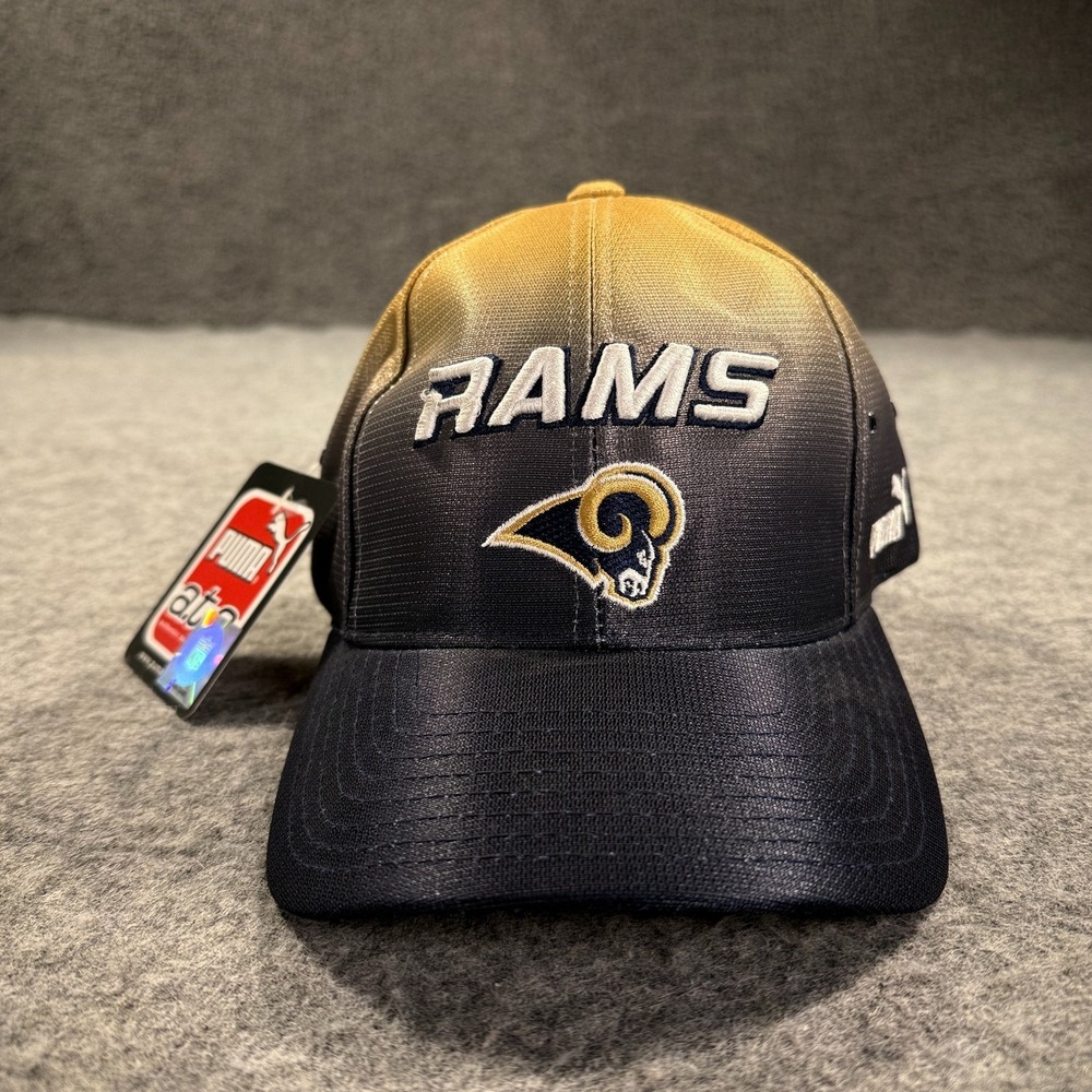 St. Louis Rams Hat Cap Strap Back Mens One Size Blue Gold NFL Football Puma